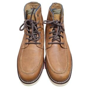 Levis Daleside Men's Size 9 Tan Leather Chukka Moc Toe Lace Up Boots Brown Boots